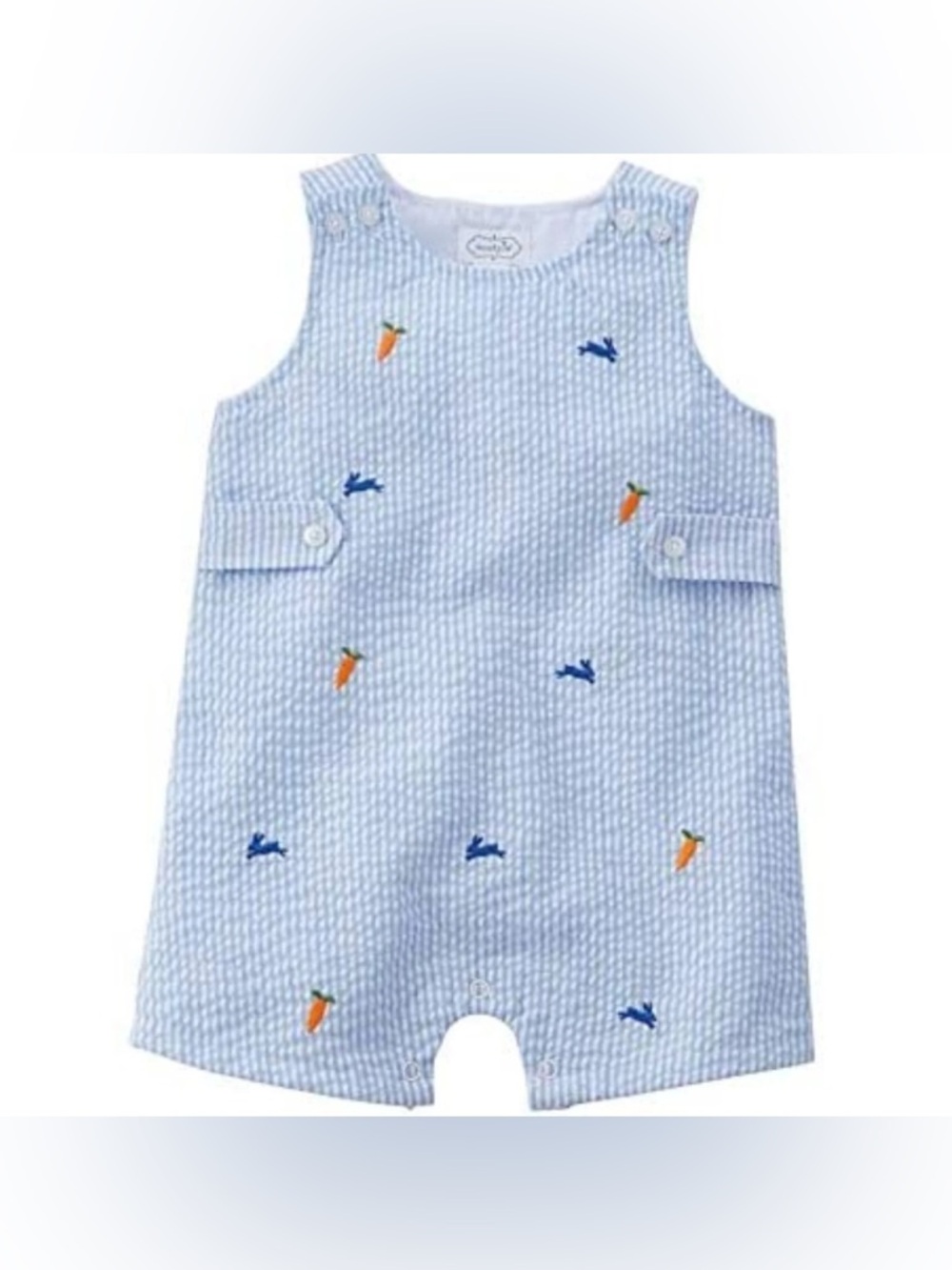 Mud Pie baby-boys Bunny Schiffli Shortall Jon Jon 12-18m